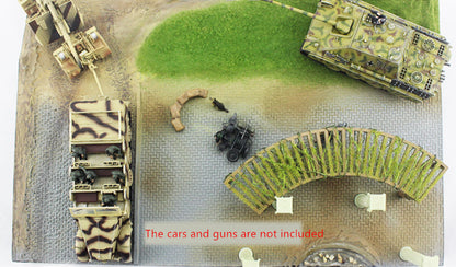 PMA WWII scenes the battle of malinowo Village platform 3 1/72 RESIN MODEL TANK