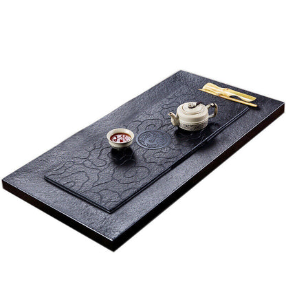 dragon design tea tray black stone heavy multi size serving tray for tea set new