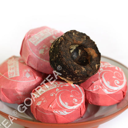 GOARTEA 2015 Year Lotus Leaf Flavored Mini Ripe Cake Puer Tea Pu'er Puerh Tea-