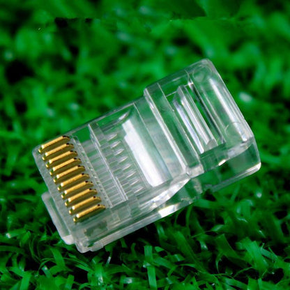 50pcs/Packs Modular Plug Stranded 10P10C Round Cable Connector RJ-48