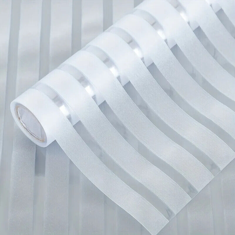 Glass Window Film PVC Frosted Privacy Stripe Self-Adhesive DIY Door Static Cling