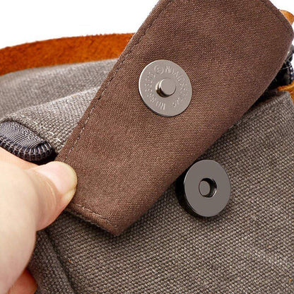 Toiletry Bag Shaving Kit Bag Leather Travel Shaving Bag Canvas Purse 24x12x15 Cm