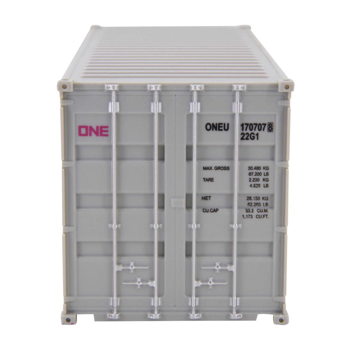 1:35 ONE Gray 20GP Shipping Container Model Plastic Office Home Decorate Toy