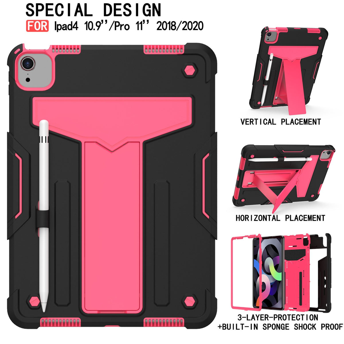 Holder Stand case For Ipad air 4 10.9-inch / ipad pro (2019/2020) tablet case