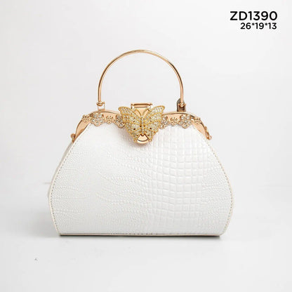 Trendy Banquet Evening Bag Metal Gold Wire Chain Ladies Dinner Bag