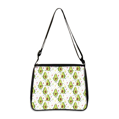 Cute Avocado Lemon Print Shoulder Bags Handbag Clutch Lipstick Purse Storage Bag