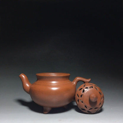 Chinese Yixing Zisha Clay Handmade Exquisite Teapot（：三足壶 底款：陈正明）