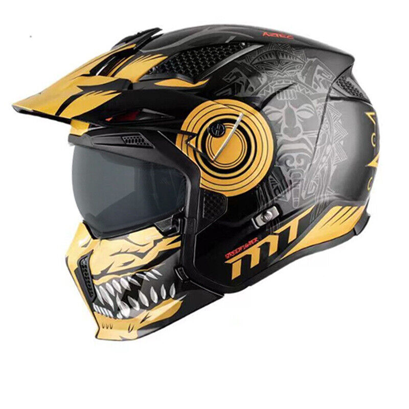 Motorcycle Modular Open Face Full Face Helmet Retro Street Bikes Full Helmet DOT