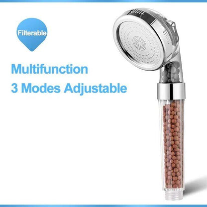 Shower Head 3 Mode High Pressure Saving Water Bath Shower Adjustable Shower Head