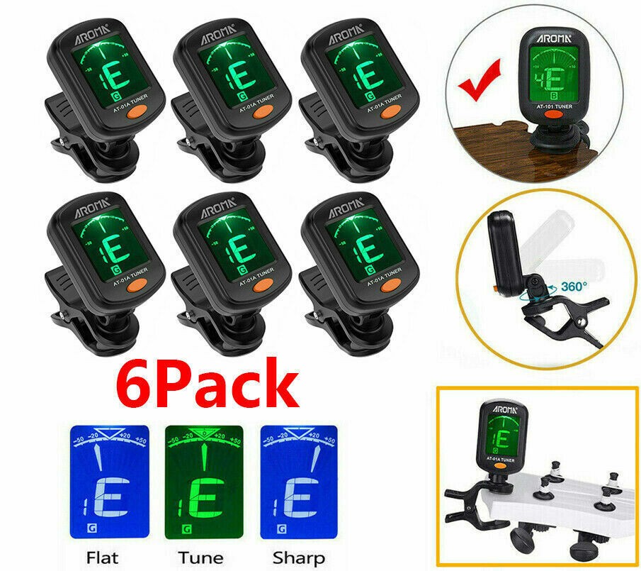 LCD Clip On Chromatic Acoustic Electric Guitar Bass Ukulele Banjo Violin Tuner