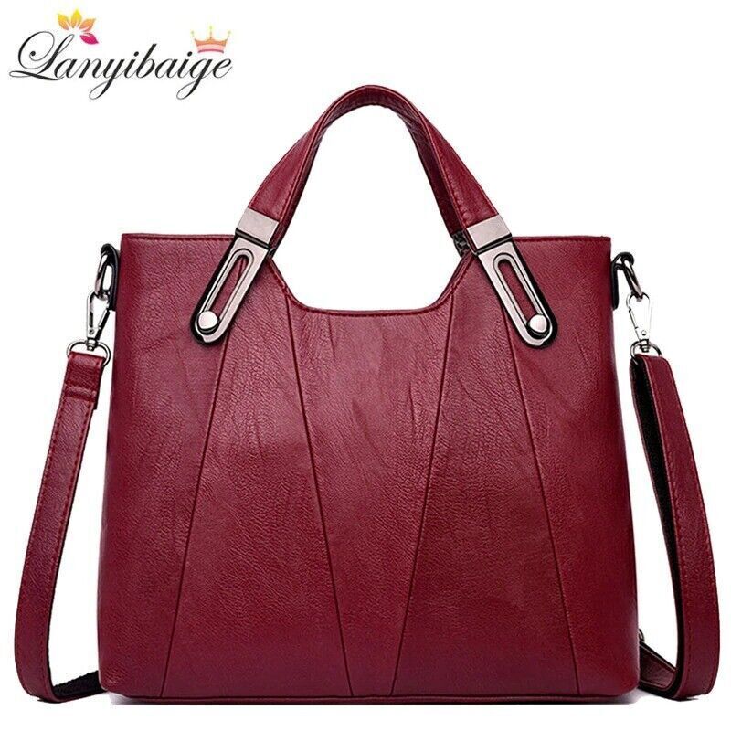 brand luxury women pu leather shoulder bag handbag messenger tote bag