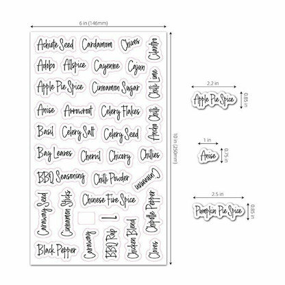 Stickers 274pcs Clear Spice Label Jars Food Bottles Containers Seasoning Marks