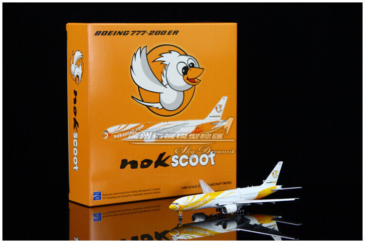 1:400 JC Wings Nokscoot BOEING 777-200ER Passenger Plane Flap Down Diecast Model