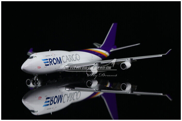 1:400 JC Wings ROM CARGO BOEING 747-400 Freighter Flap Down Diecast Plane Model