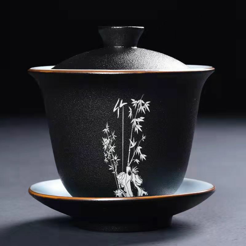 160ml Kungfu Tea Cup Ceramic Tea Bowl Gaiwan Tea Set Tea Ceremony Accessories