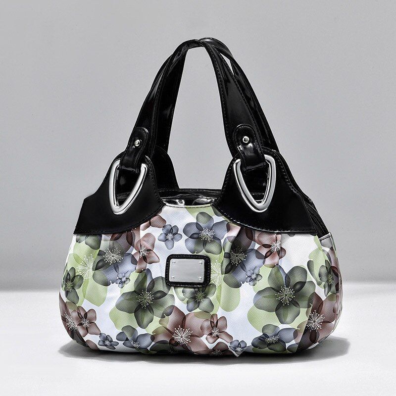 Women Shoulder Bag Printed Flower Messenger Bag Designer Leather Ladies Handbag