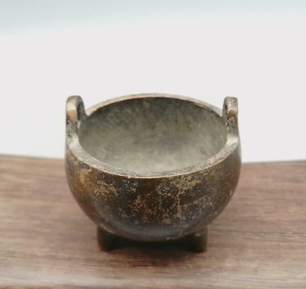 Mini Incense Burner Retro Bronze Censer Collectible Hand-carved Ornament