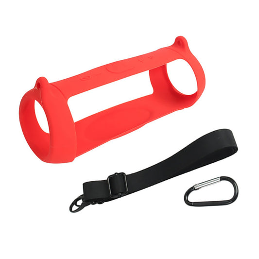 Red Silicone Case Cover Travel Protector For JBL Charge 5 Bluetooth Speaker