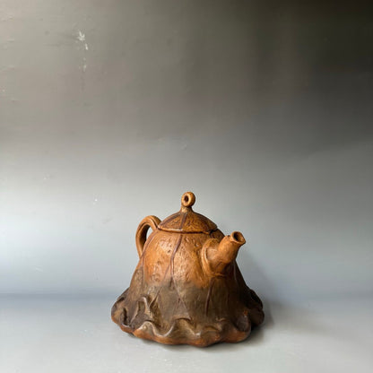 Chinese Yixing Zisha Clay Handmade Exquisite Lotus Leaf Teapot 30530