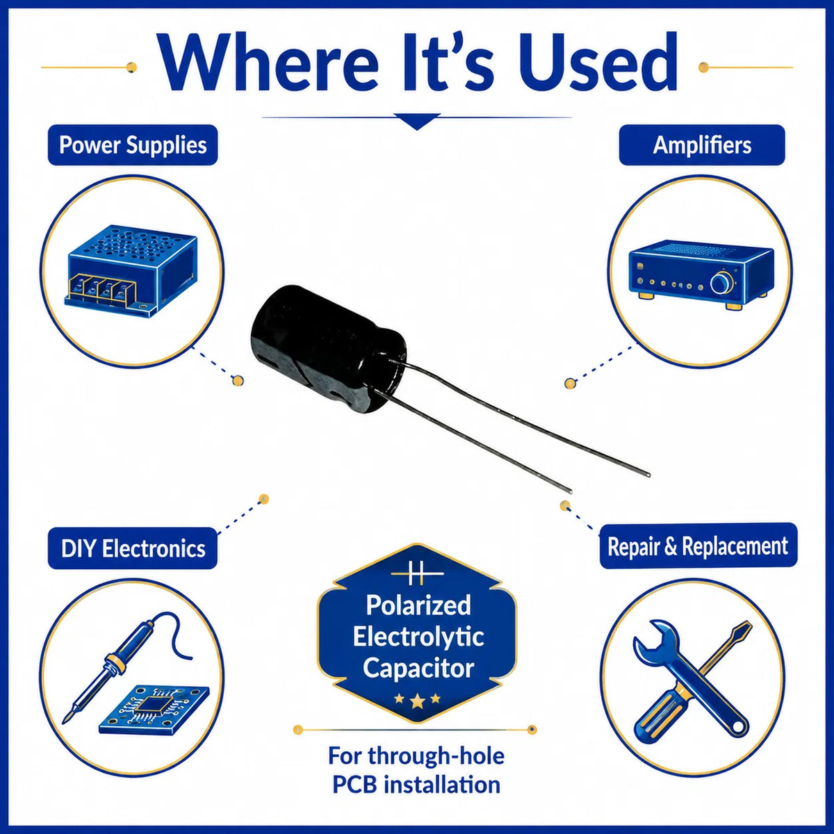 Electrolytic Radial Lead Capacitor 35V 4,700µF