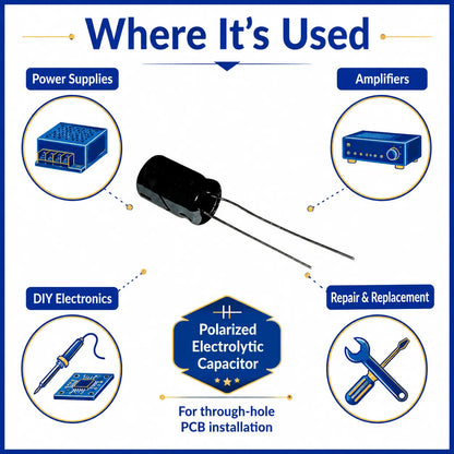 Electrolytic Radial Lead Capacitor 35V 4,700µF