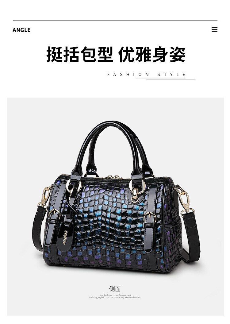 Leather Women's Bag Middle-aged Mother's Handbag Shoulder Messenger Bag