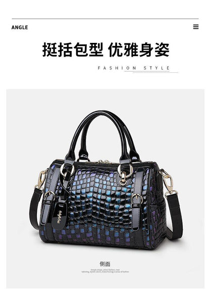 Leather Women's Bag Middle-aged Mother's Handbag Shoulder Messenger Bag