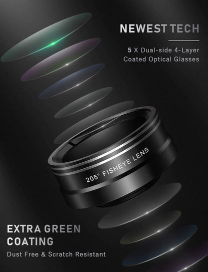 High definition 4-in-1 mobile phone lens set telephoto wide angle macro fisheye