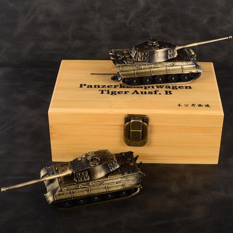 1:72 WW II Germany The King Tiger Heavy Tank Model All-metal Bronze