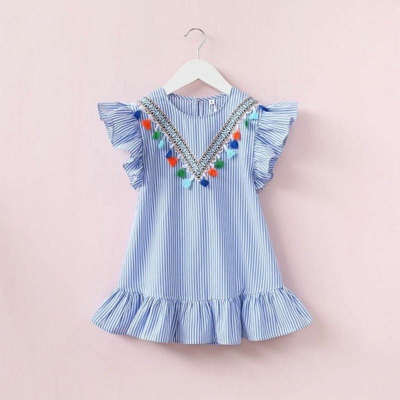 Matching Clothes Newborn Baby Girl Family Mom Daughter Dress Nine Quarter Stripe