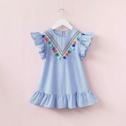 Matching Clothes Newborn Baby Girl Family Mom Daughter Dress Nine Quarter Stripe