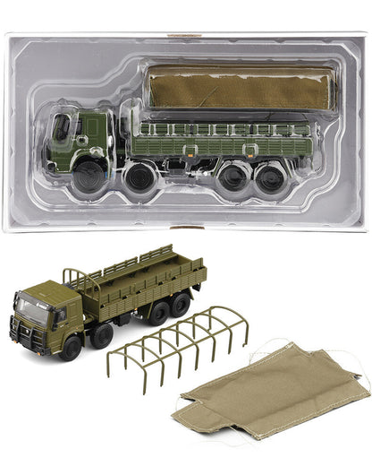 1:64 Diecast Howo Military Heavy-duty Truck Model Metal Car Model Collection Toy