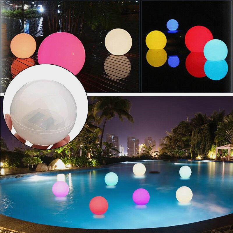 Solar Powered Colorful LED Light Floating Fountain Pond Garden Pool Lamp Ball A