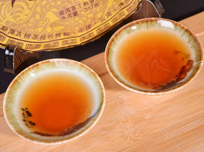 New Cooked Pu'er tea Pu'er tea ancient sweet dark red Pu'er tea 357g