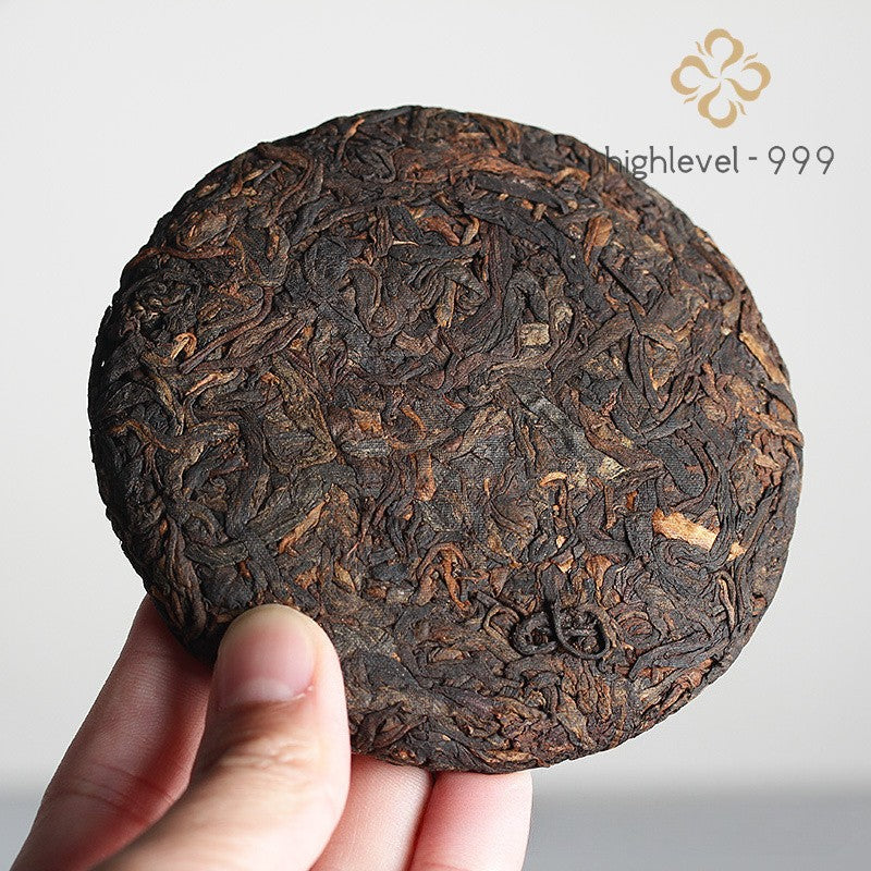 100G Ripe Pu'er Yunnan 2019 Ancient Tree Golden Bud Mini Compressed Tea Cake -