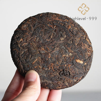 100G Ripe Pu'er Yunnan 2019 Ancient Tree Golden Bud Mini Compressed Tea Cake -