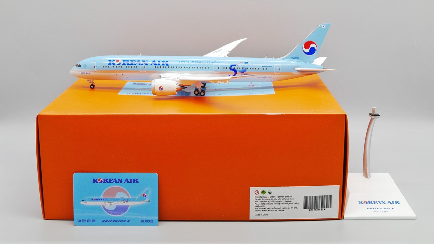 1:200 JC Wings Korean Air BOEING B787-9 Passenger Plane Diecast Aircraft Model