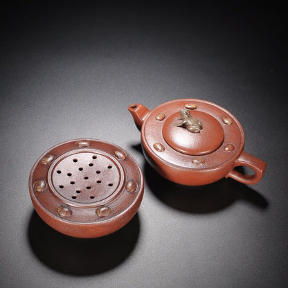 Chinese Yixing Zisha Clay Handmade Exquisite Teapo （青蛙 蒋蓉）