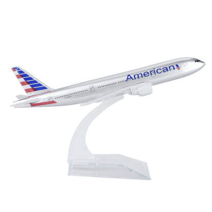 16cm American B777 Model Plane 1:400 Alloy Simulation Airliner Aircraft Model M