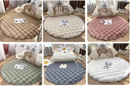 Area Rugs Soft Plush Nordic Round Carpets Living Room Bedroom Non Slip Floor Mat