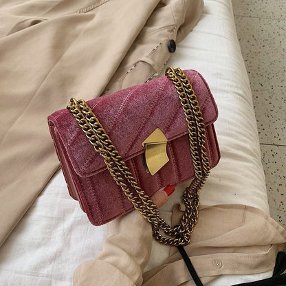 Handbag Shoulder Bag Vintage Velvet Chain Evening Clutch Messenger Crossbody 1PC
