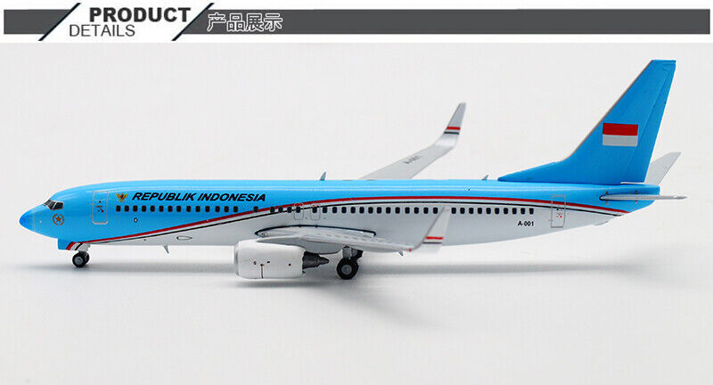 1:400 JC WINGS REPUBLIK INDONESIA BOEING 737-800 Passenger Plane Diecast Model