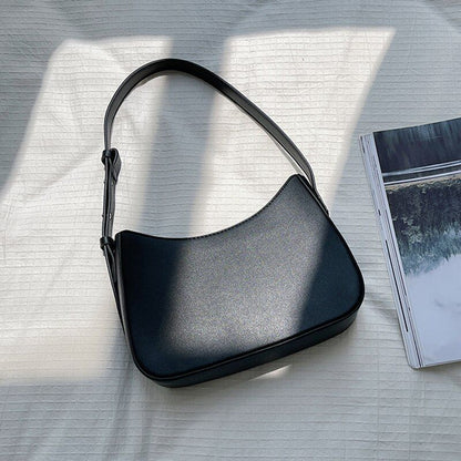 Women Leather Underarm Bag Zipper Casual Traveling Handbag 24*16*17CM/24*14*7 CM
