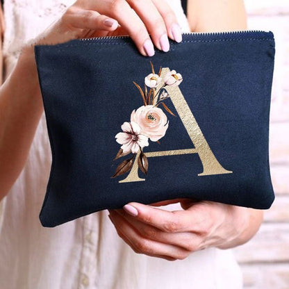 Makeup Bag Letter Print Traveling Case Organizer Storage Pouch Purse 14*22*14 CM