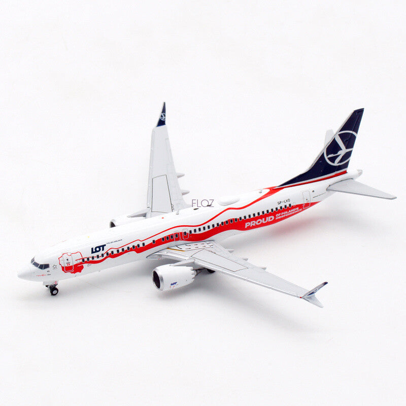 JC Wings LOT POLISH AIRLINES for Boeing B737-8max SP-LVD 1/400 Aircraft Model