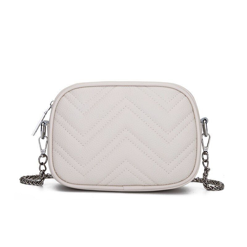 Women's Bag Leather Shoulder Bag Handbags Chain Small Ladies Crossbody Purse Sac