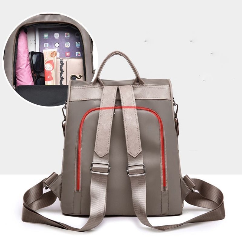 Lightweight Backpack Oxford Waterproof Elegant Rucksack Shopping School Bags Red