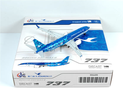 1:400 JC Wings XIAMENAIR BOEING B737MAX8 Passenger Airplane Diecast Model