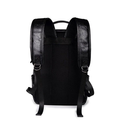 Men's Leather Backpack Shoulder Bag Weekender Travel Laptop Notebook School Bags