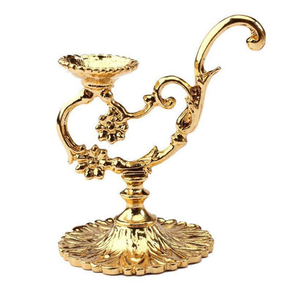 Crystal Ball Holder Gold Sphere Ball Display Stand Shelf Rack 5x3x2.7 Inch Metal